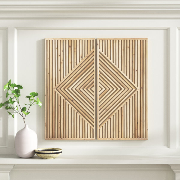 Joss & Main Solid Wood Abstract Wall Decor & Reviews Wayfair